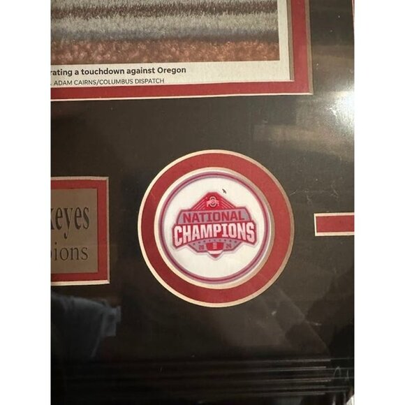 Ohio State University Buckeyes 2024 CFP Champions Framed Newspaper Cover - Picture 4 of 4